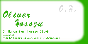 oliver hosszu business card